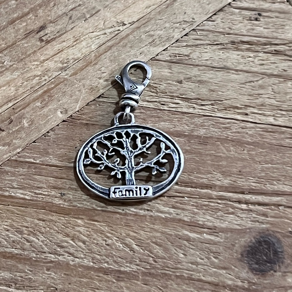 retired Silpada Sterling Silver Brass Charms boy girl dog tree cross U PICK - Picture 9 of 15